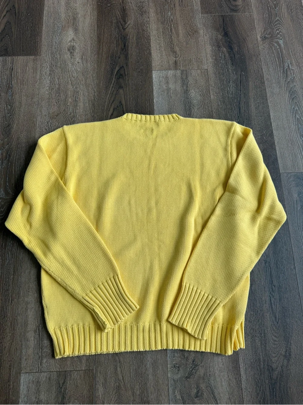 Polo by Ralph Lauren Men’s Yellow Crewneck Cotton Sweater Size XL